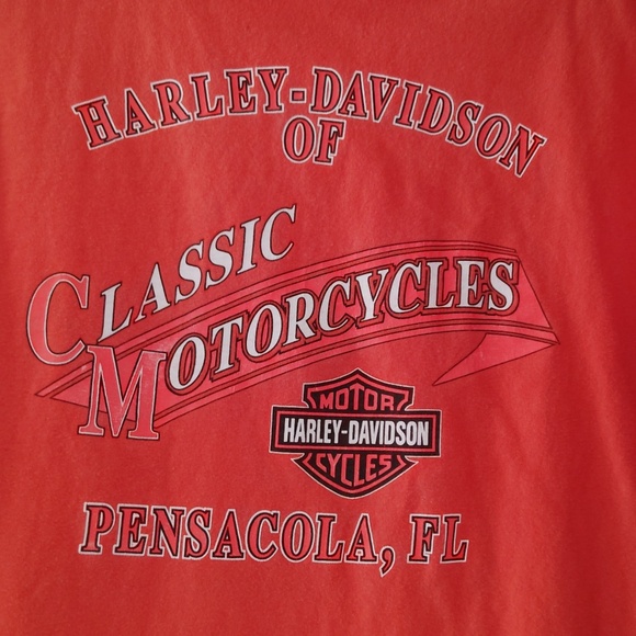 Classic Harley-Davidson Men's Orange T-Shirt - Picture 2 of 3
